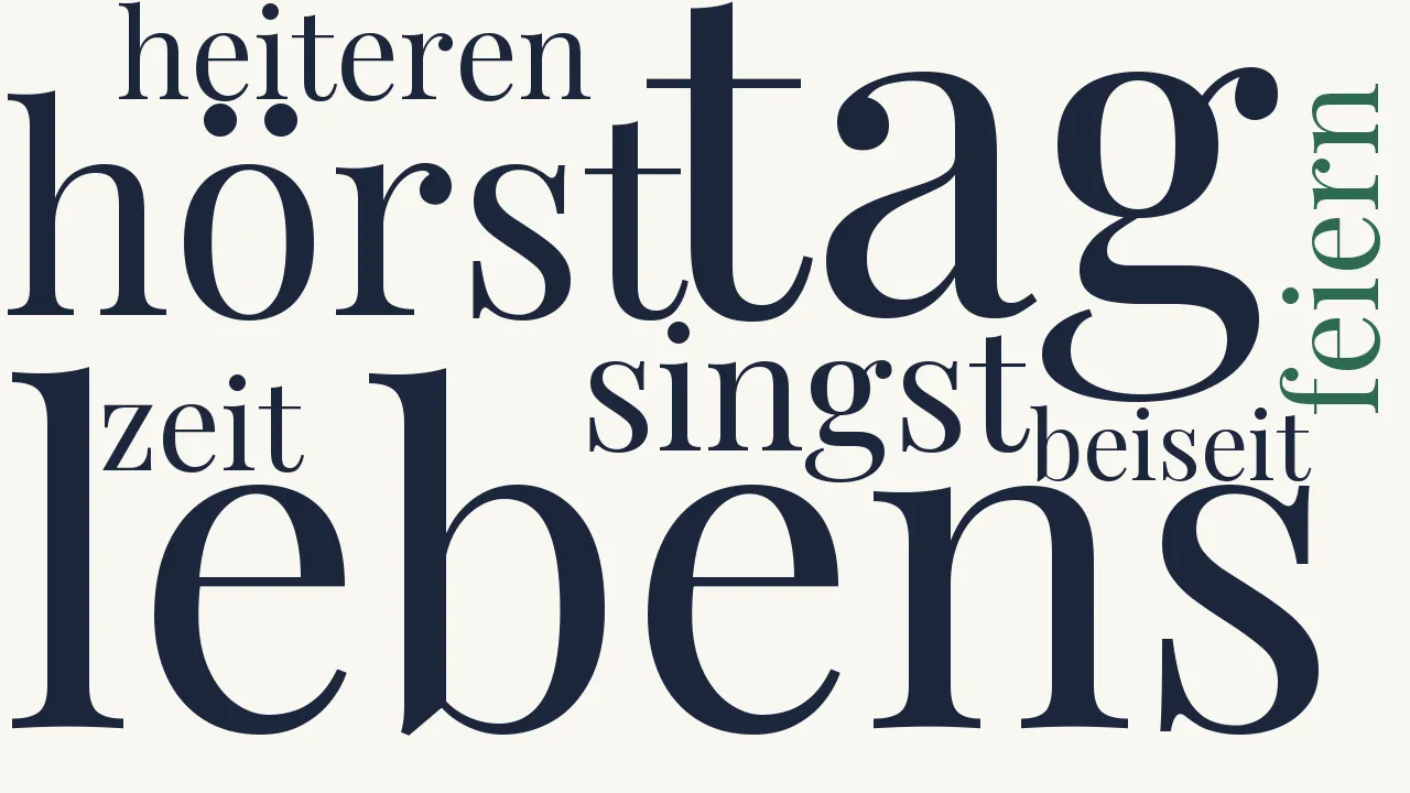 Wortwolke zu Die einsame Amsel