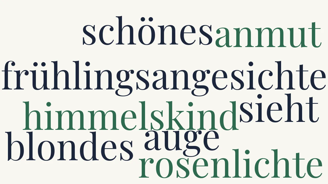 Wortwolke zu Lied
