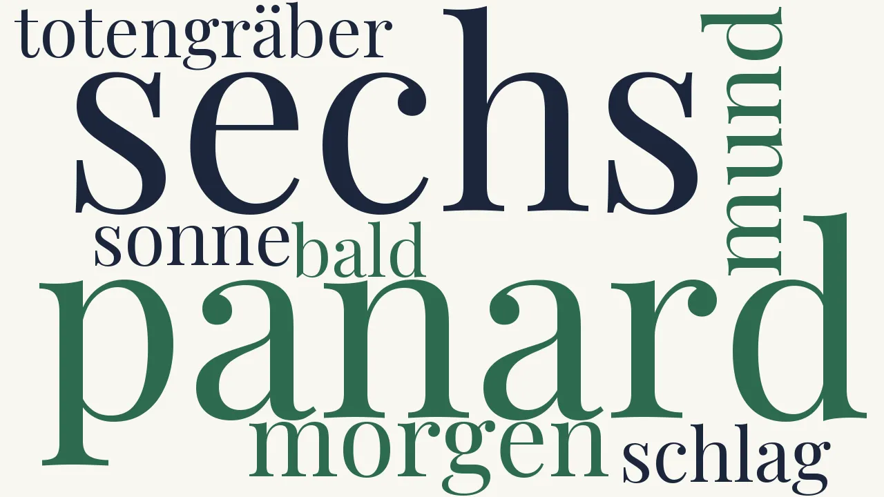 Wortwolke zu Panard und Galet