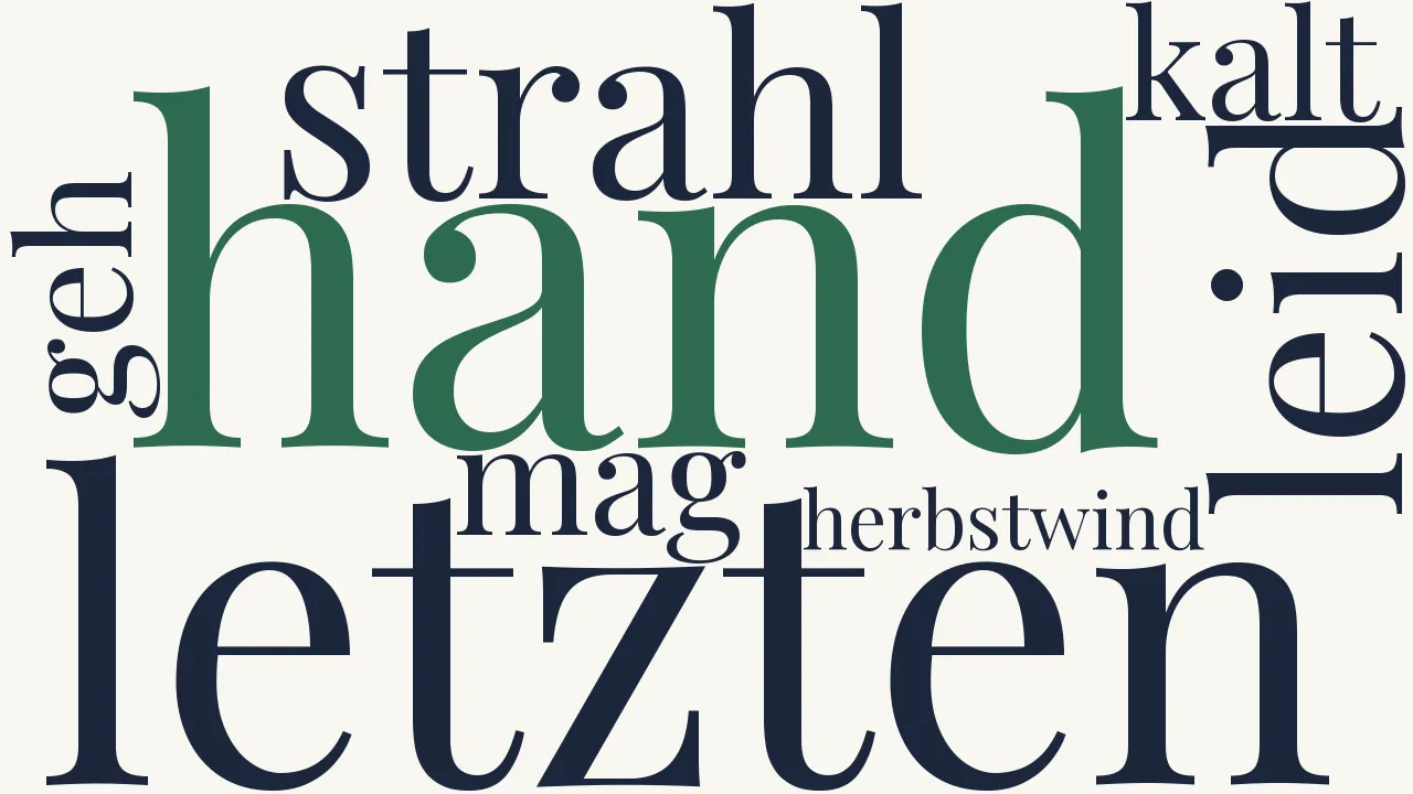 Wortwolke zu Poetentod