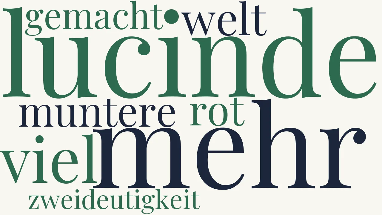 Wortwolke zu Auf Lucinden