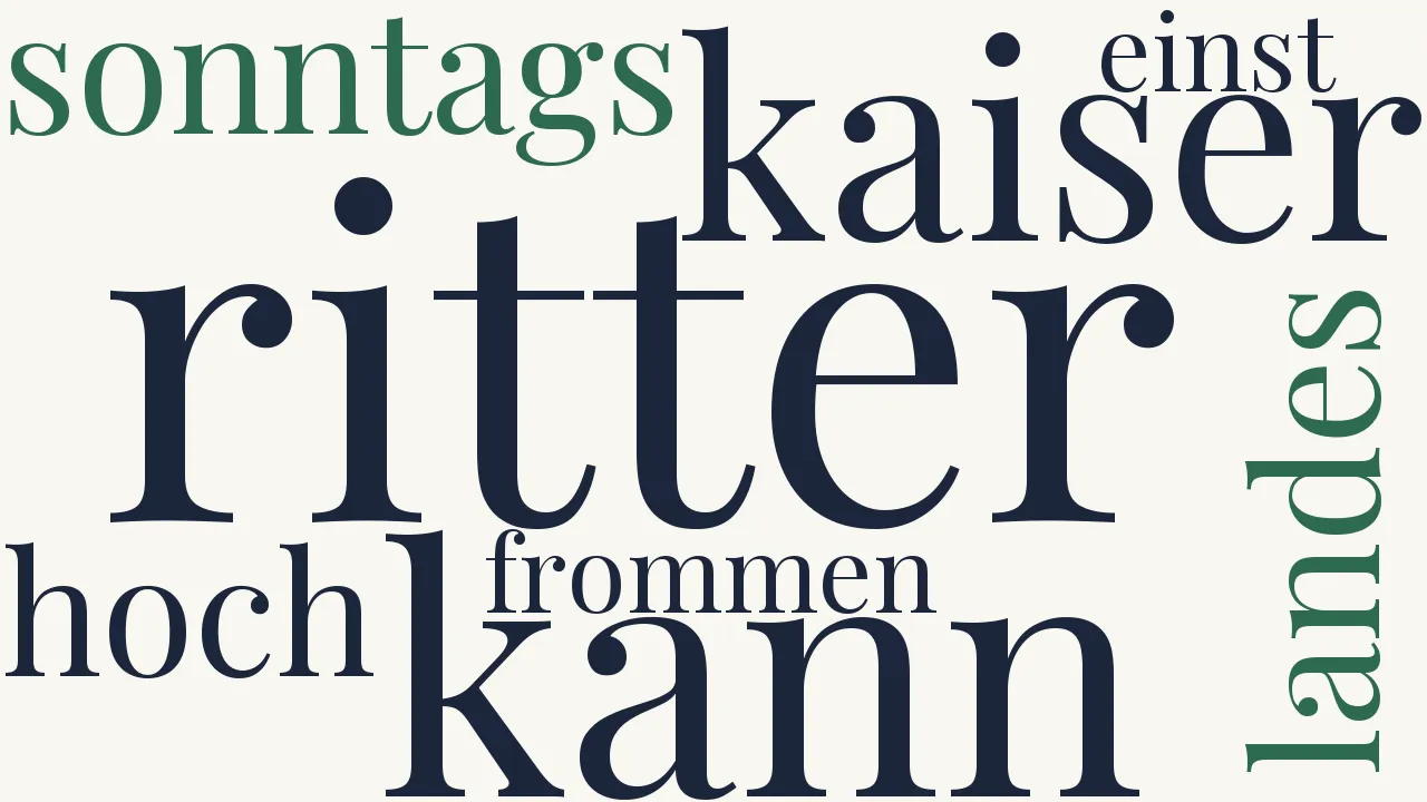 Wortwolke zu Die ledernen Hosen