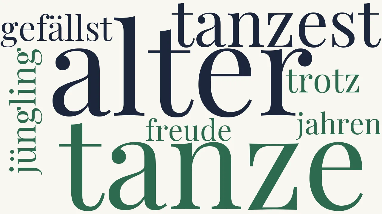 Wortwolke zu Die sieben und vierzigste Ode Anakreons