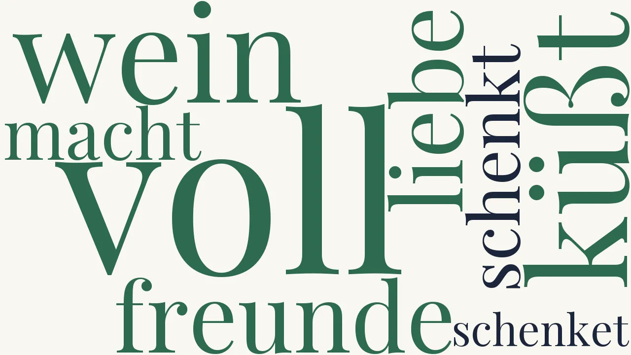 Wortwolke zu Trinklied