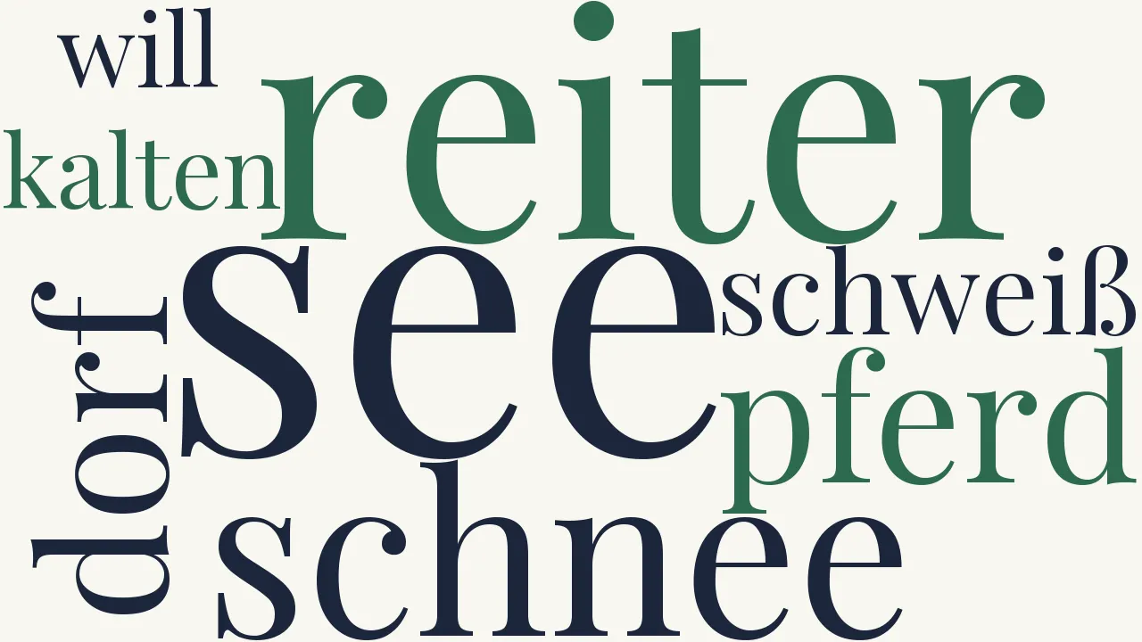 Wortwolke zu Der Reiter und der Bodensee