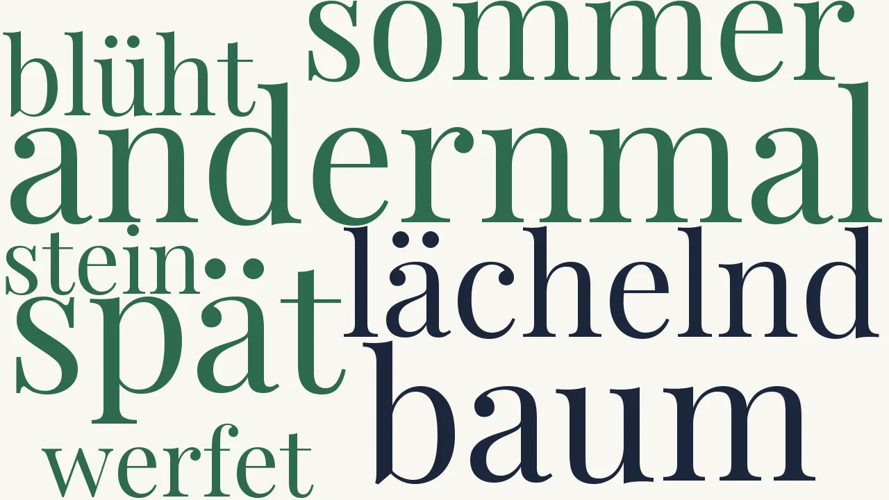 Wortwolke zu Dichterbitte