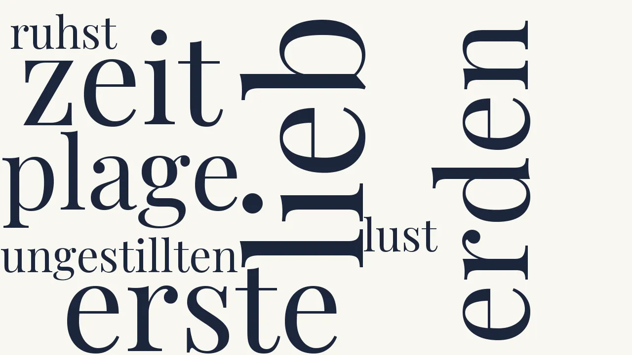 Wortwolke zu Erste Liebe