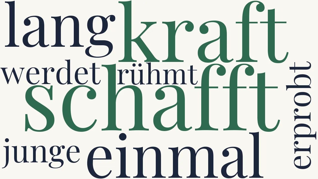 Wortwolke zu Klagelied eines deutschen Dichters