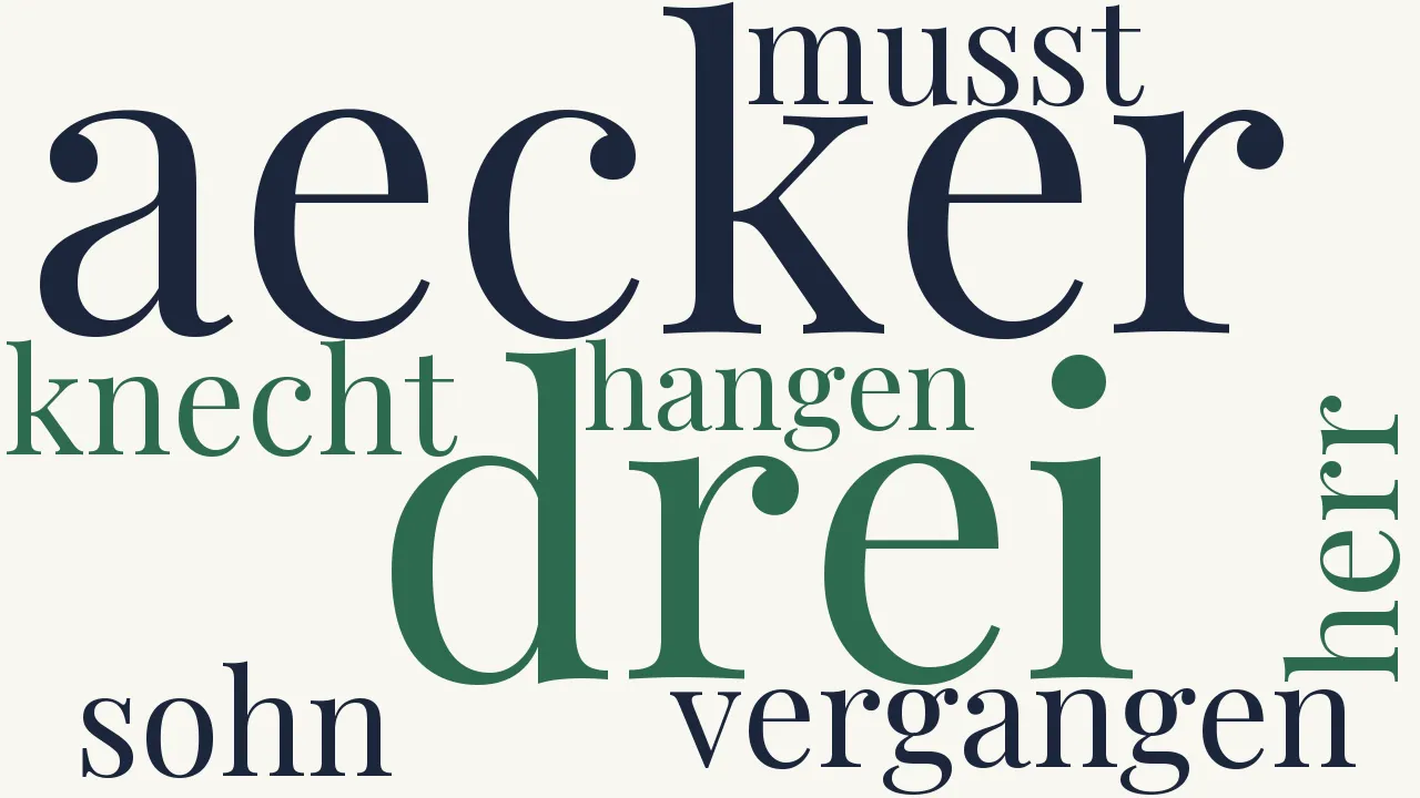 Wortwolke zu Die Schnitterin
