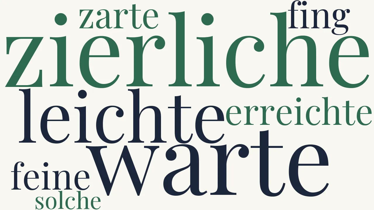 Wortwolke zu Die Zierliche