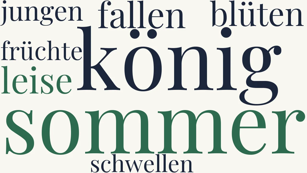 Wortwolke zu König Sommer