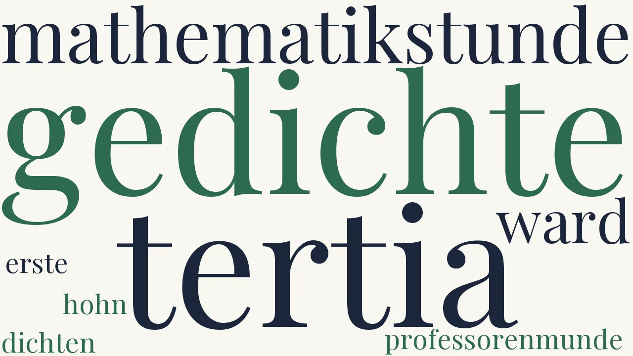 Wortwolke zu Mein Mathematikus