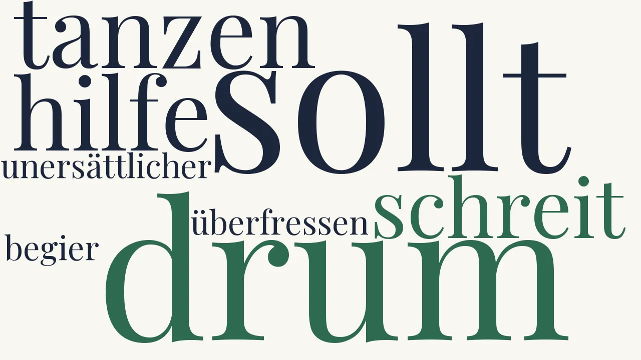 Wortwolke zu Der Flötenbläser