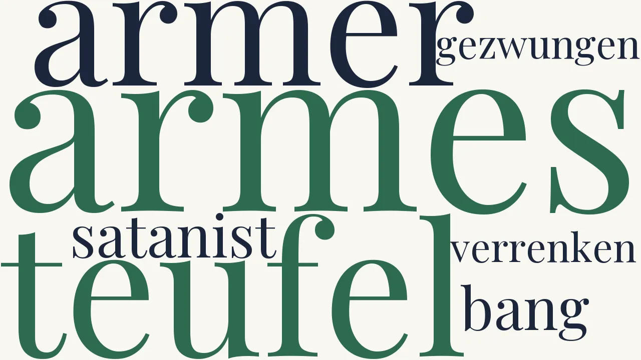 Wortwolke zu Der satanistische Poet