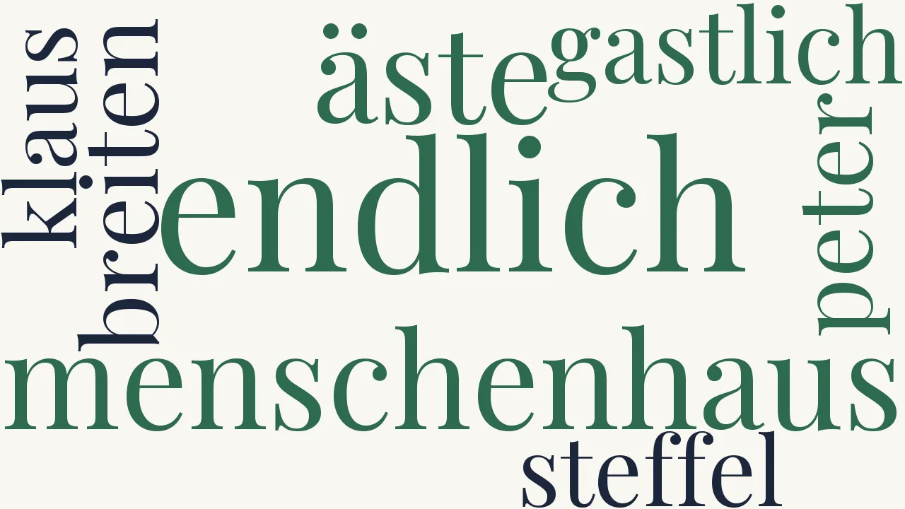 Wortwolke zu Einkehr spätabends