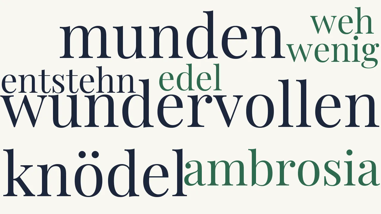 Wortwolke zu Knödellied