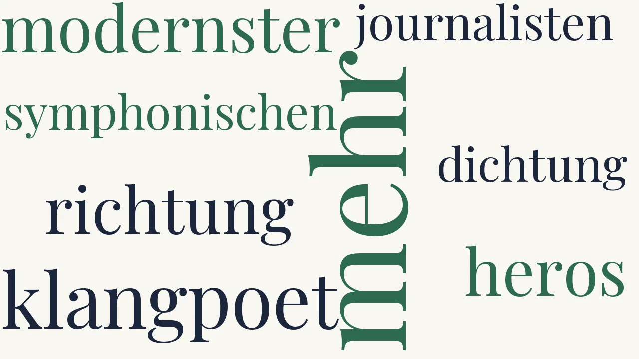 Wortwolke zu Musikalisches