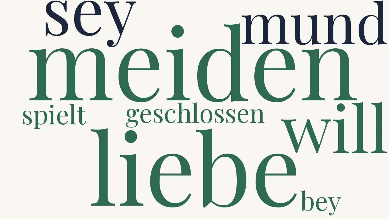 Wortwolke zu Wer Liebe meiden will