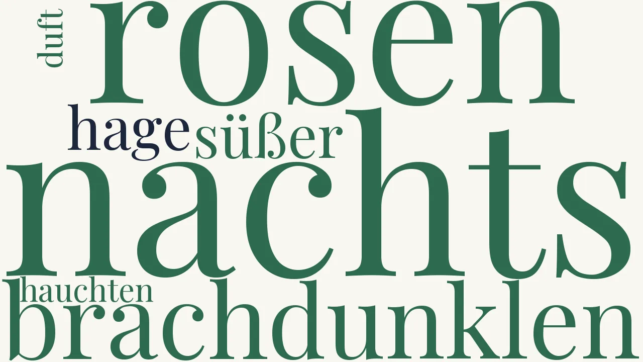 Wortwolke zu Sapphische Ode
