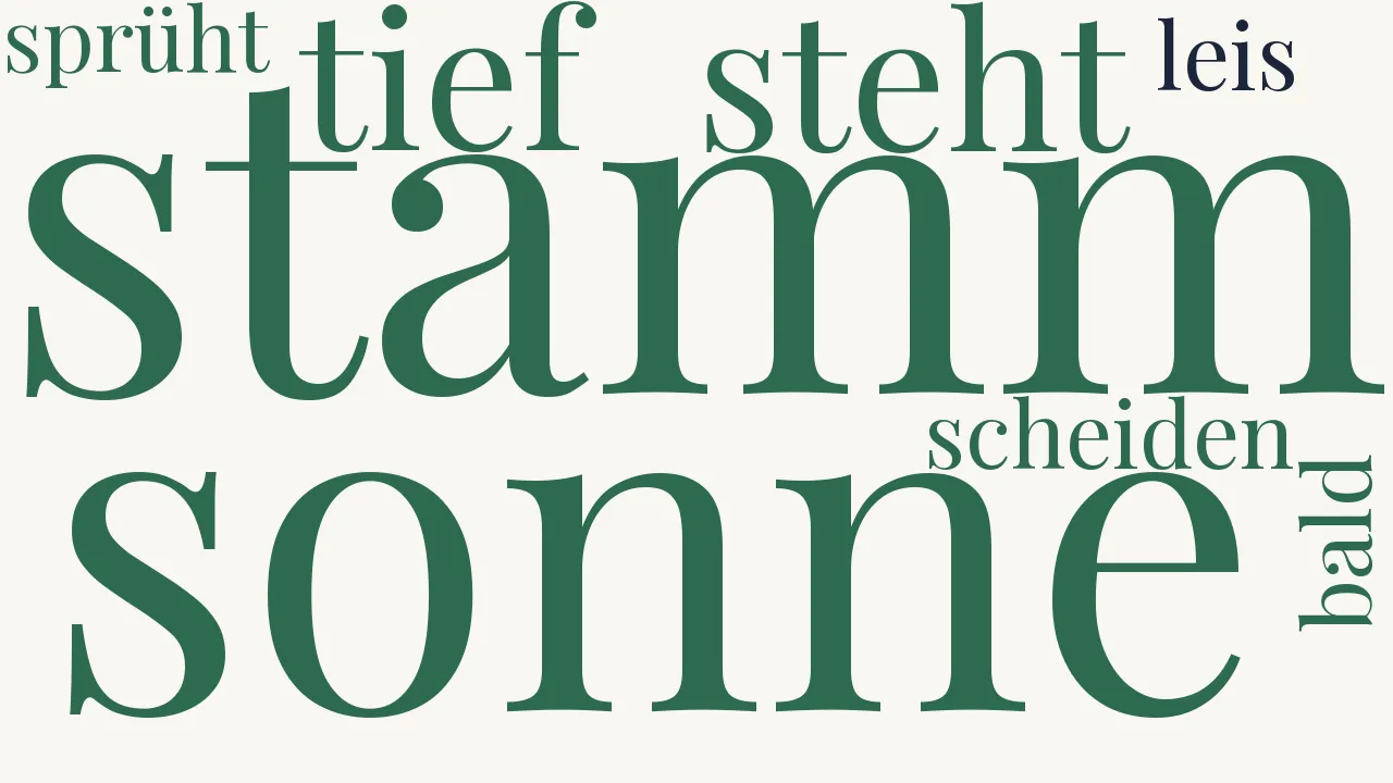 Wortwolke zu Spaziergang