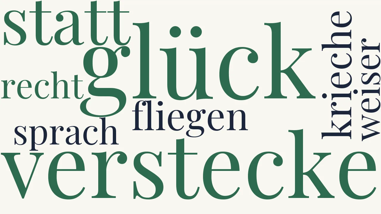 Wortwolke zu An einen jungen Dichter
