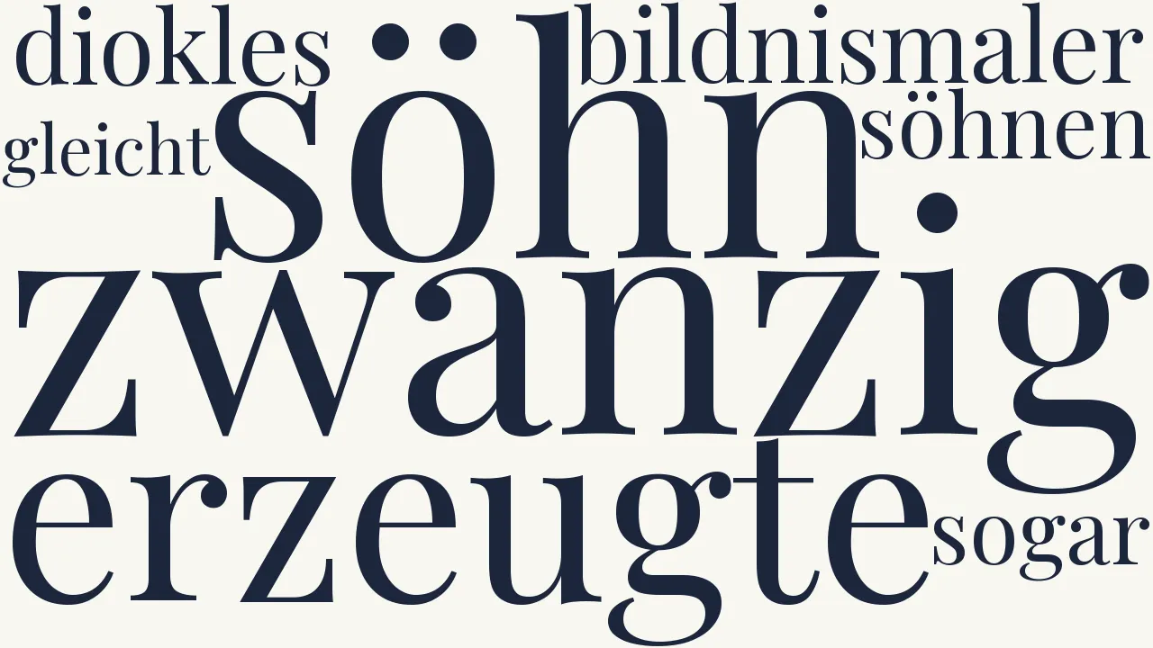 Wortwolke zu Auf einen Maler