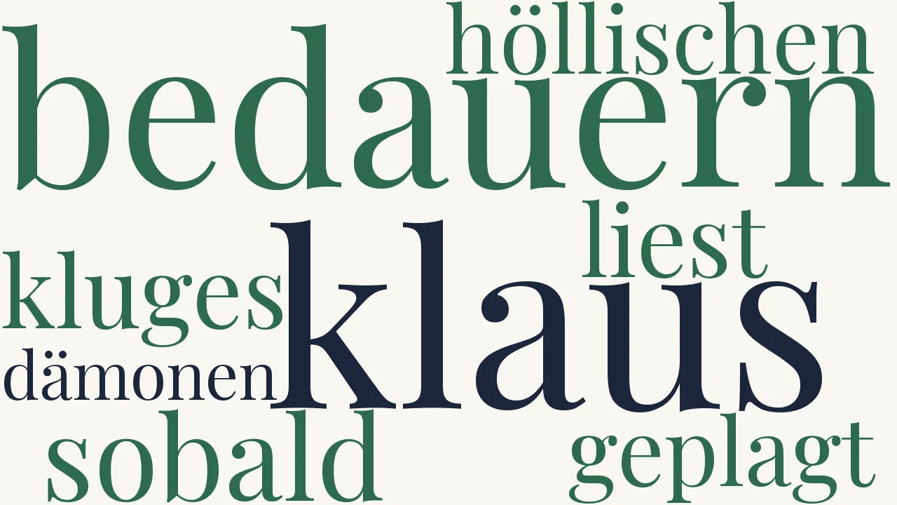 Wortwolke zu Der Beseßene