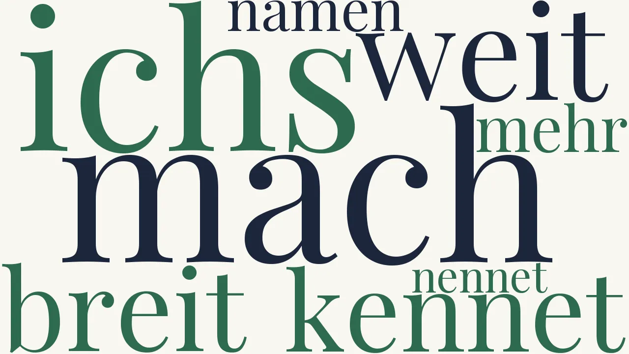 Wortwolke zu Der junge Dichter