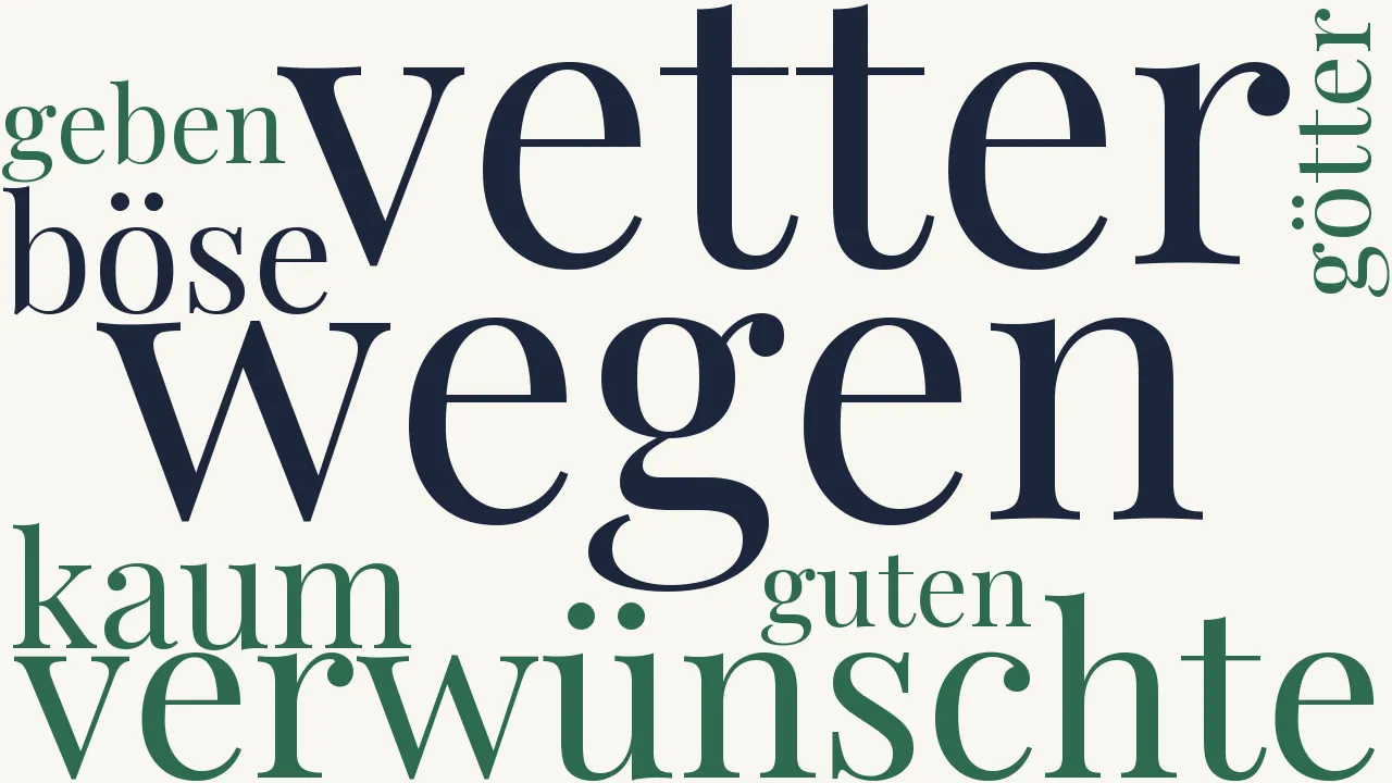 Wortwolke zu Der Vetter
