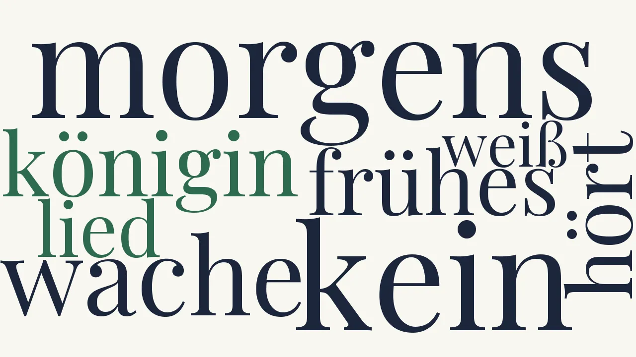 Wortwolke zu Lied