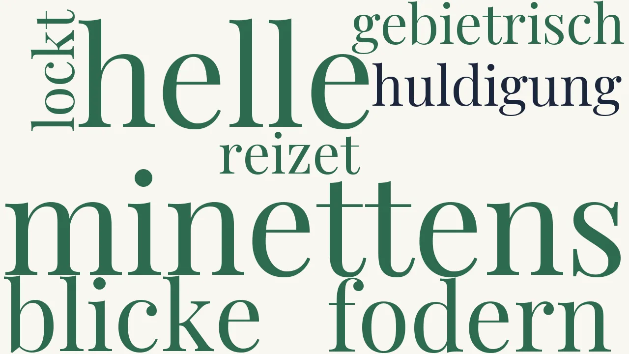 Wortwolke zu Minette