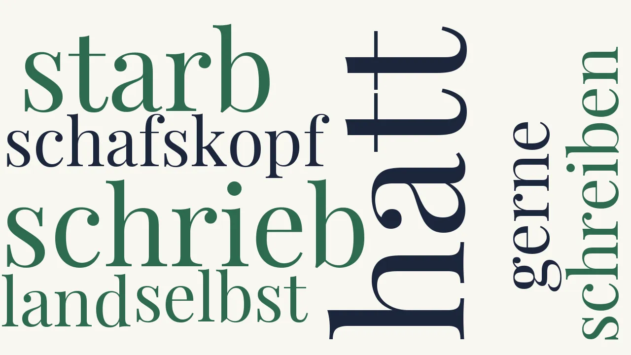 Wortwolke zu Nänie