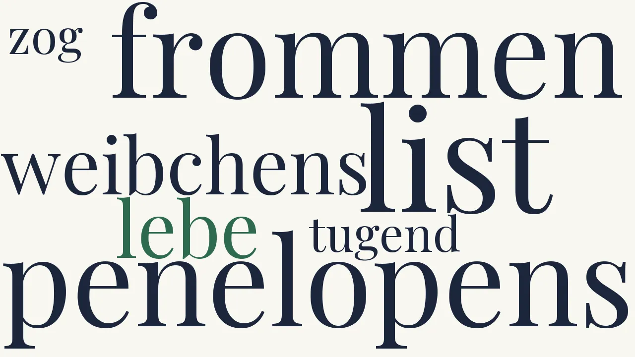Wortwolke zu Penelope