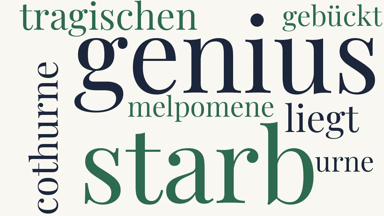 Wortwolke zu Schlegels Grabschrift
