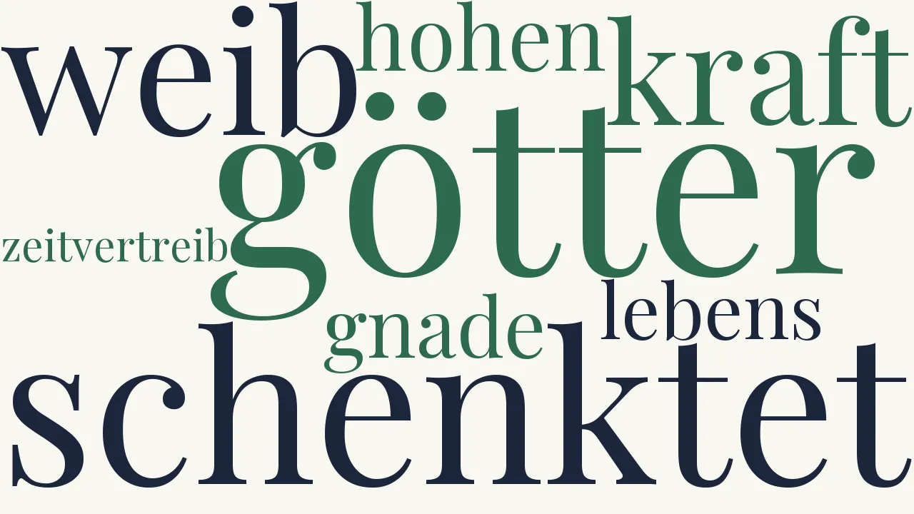 Wortwolke zu Stoßseufzerlein eines Ehemannes