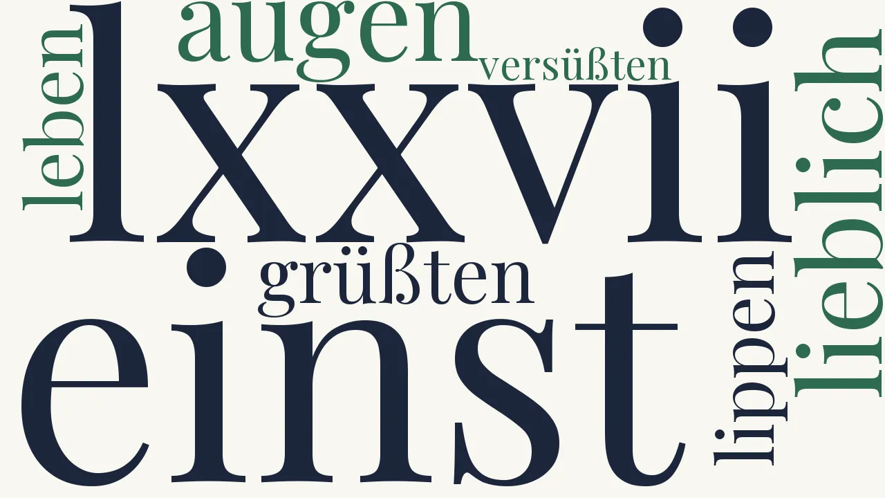 Wortwolke zu Ach, die Augen sind es wieder