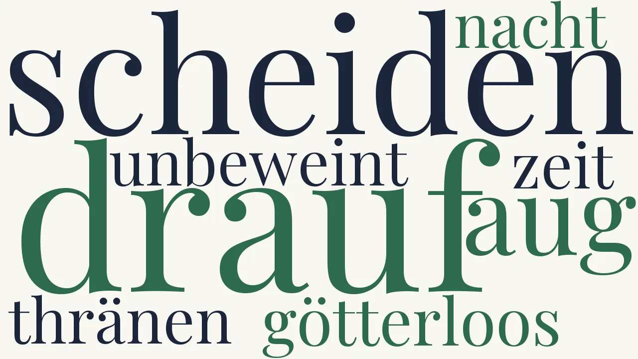 Wortwolke zu Goethe’s Heimgang