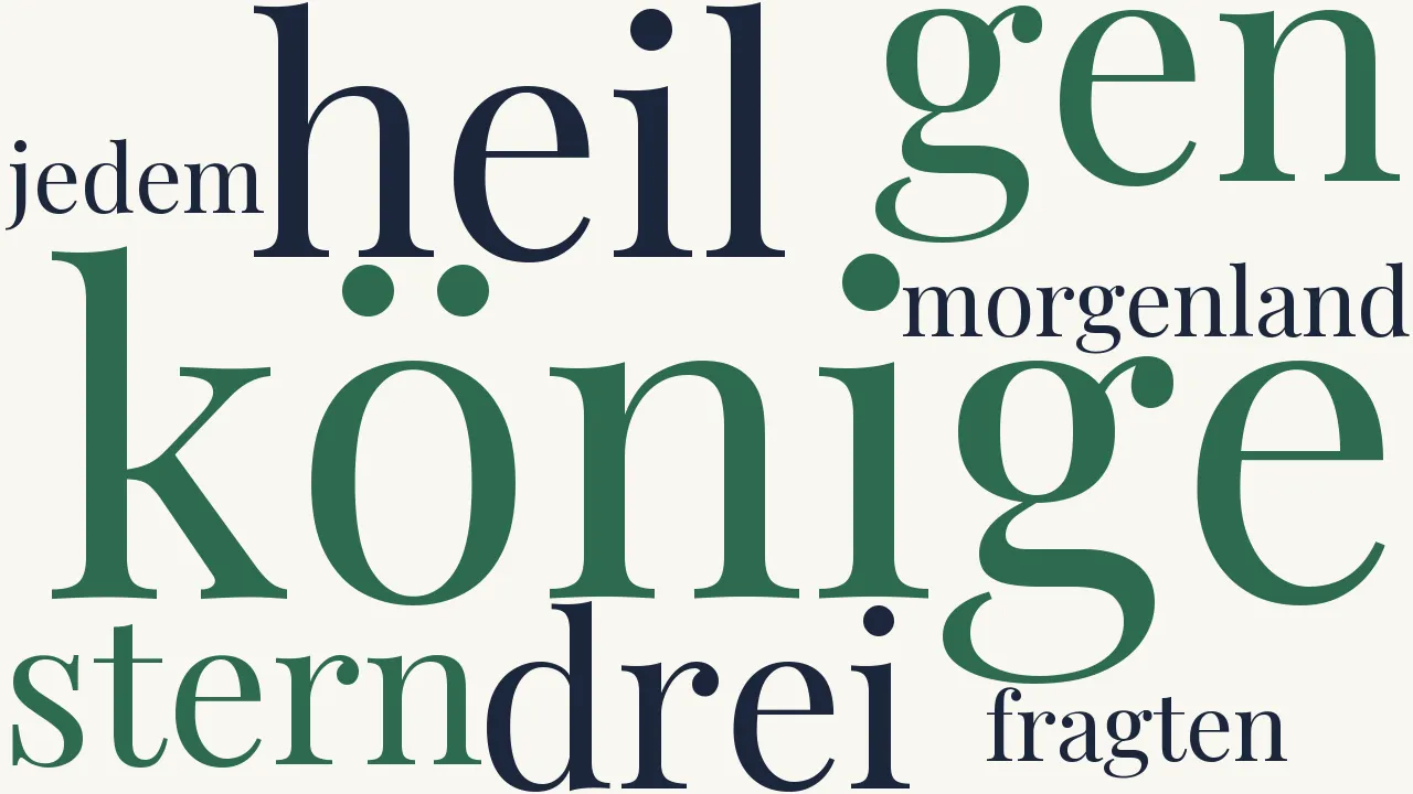 Wortwolke zu Die Heil′gen Drei Könige