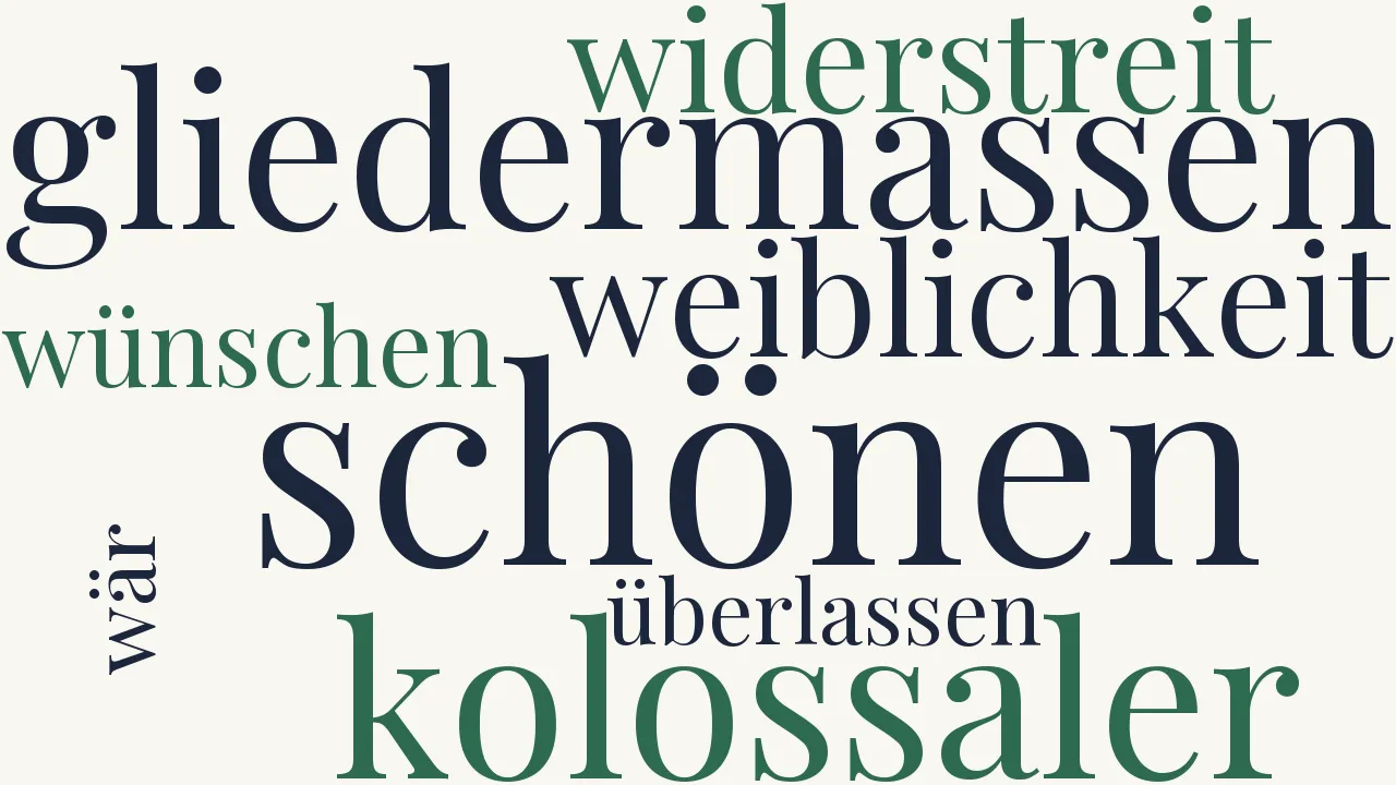 Wortwolke zu Diese schönen Gliedermassen