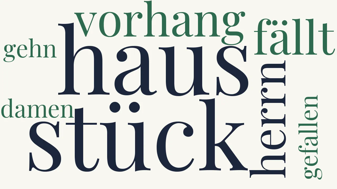 Wortwolke zu Sie erlischt