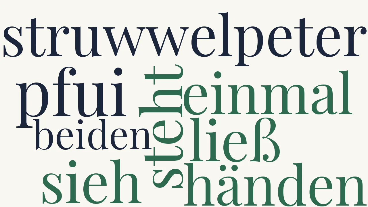 Wortwolke zu Struwwelpeter