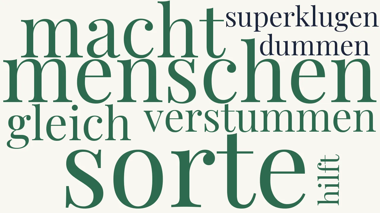 Wortwolke zu Die schlimme Sorte