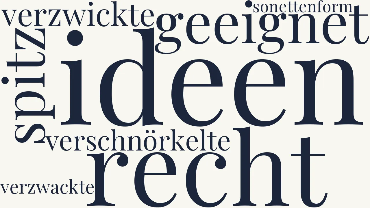 Wortwolke zu Sonett