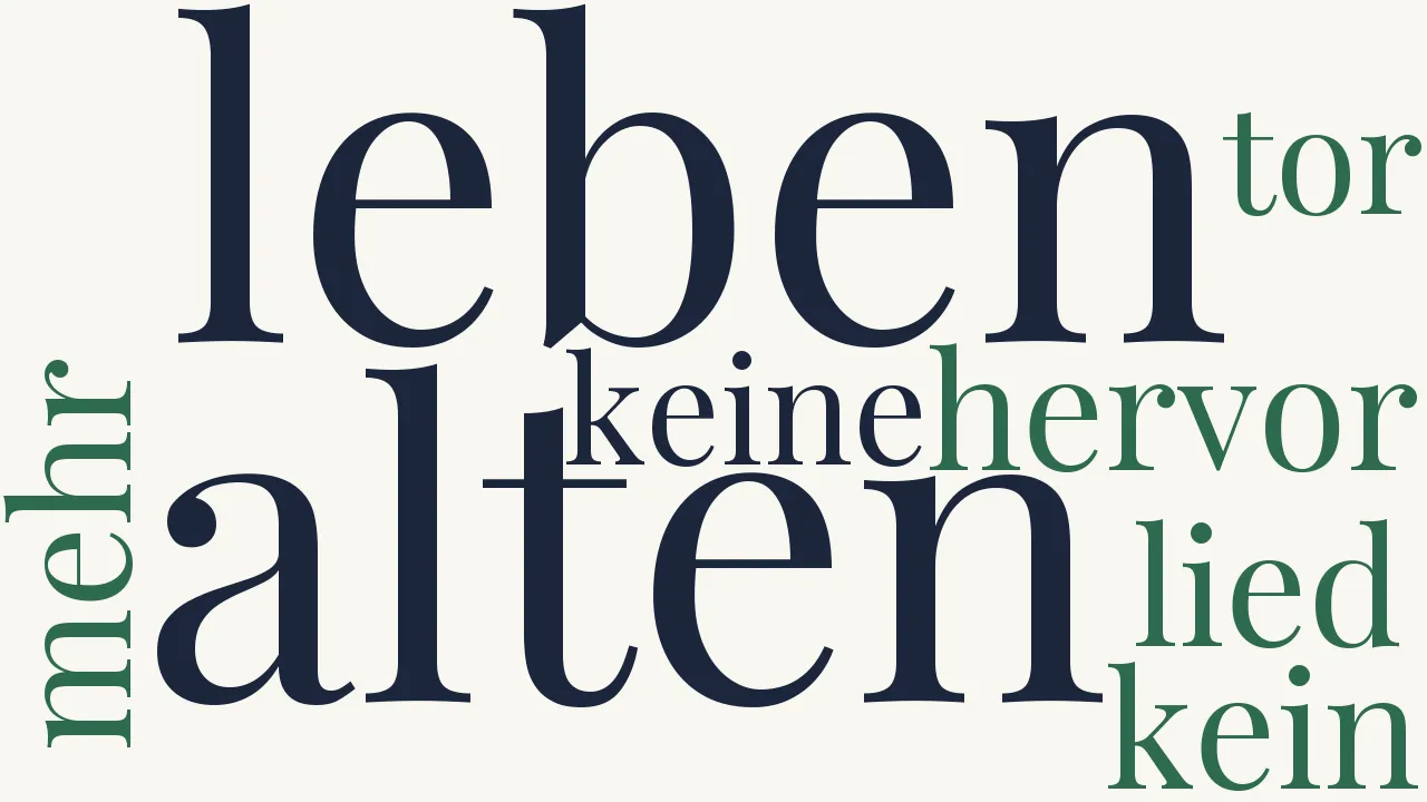 Wortwolke zu Das letzte Lied