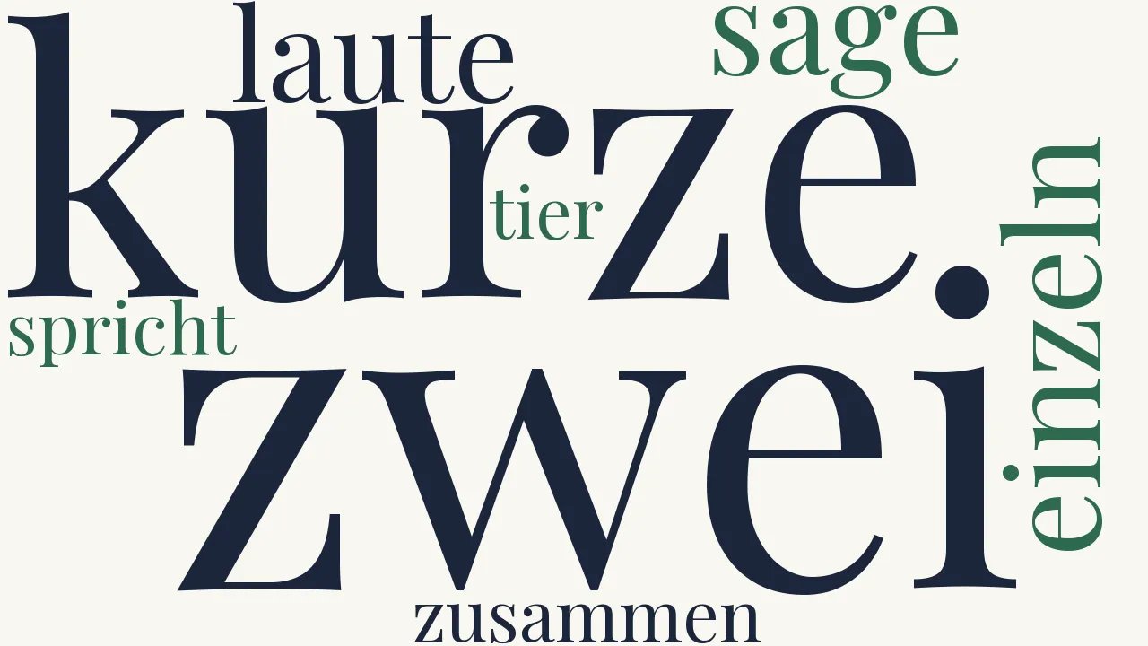Wortwolke zu Der Jüngling an das Mädchen
