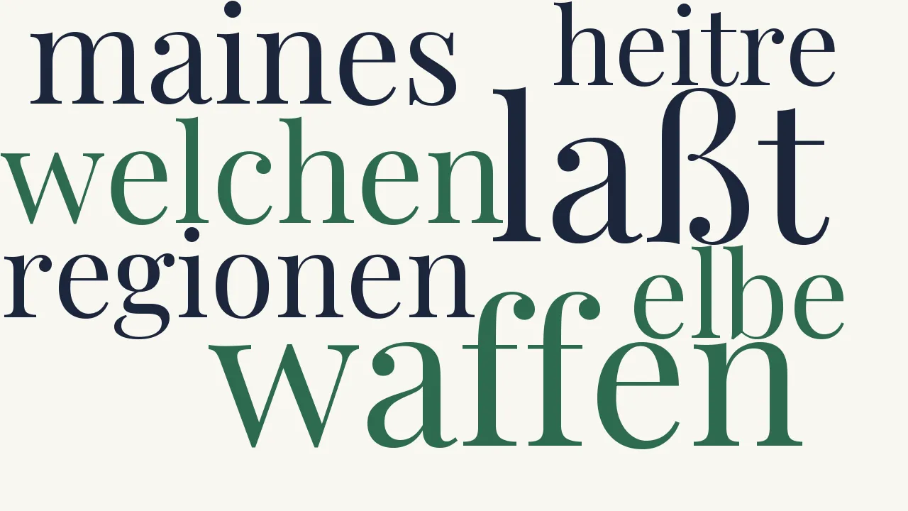 Wortwolke zu Germania an ihre Kinder / Eine Ode