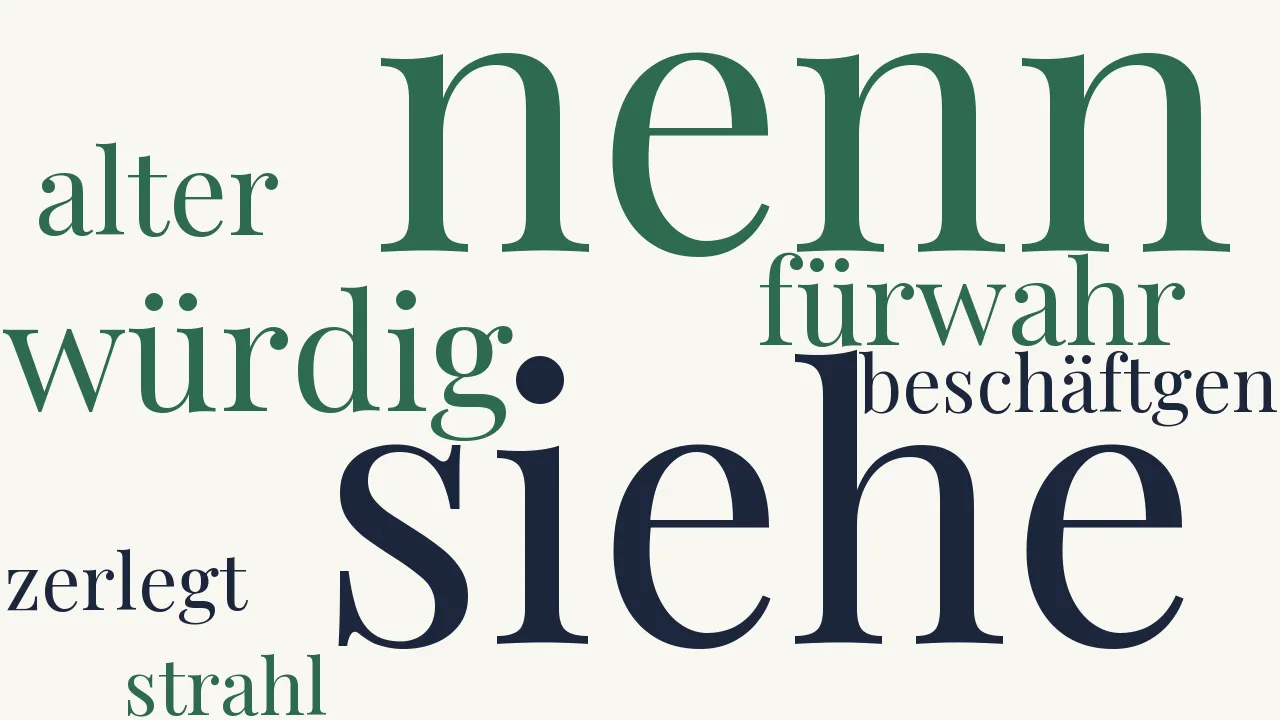 Wortwolke zu Herr von Goethe