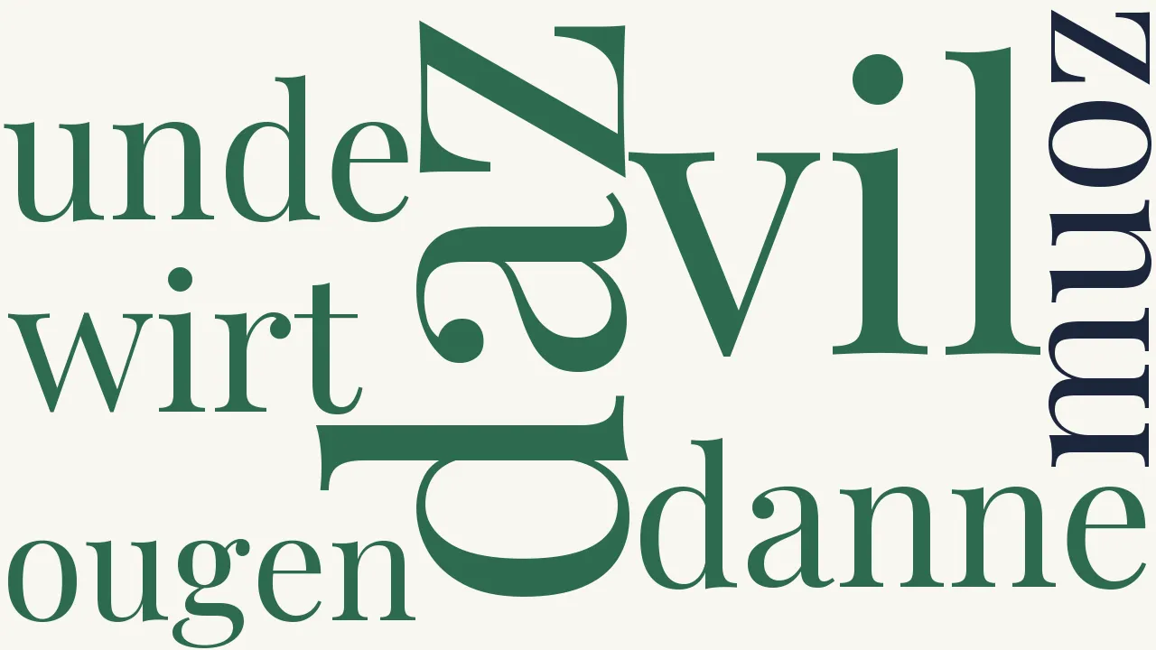 Wortwolke zu V. Von den elben
