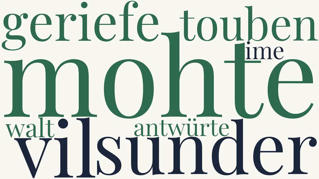 Wortwolke zu VI b. Der alsô vil geriefe