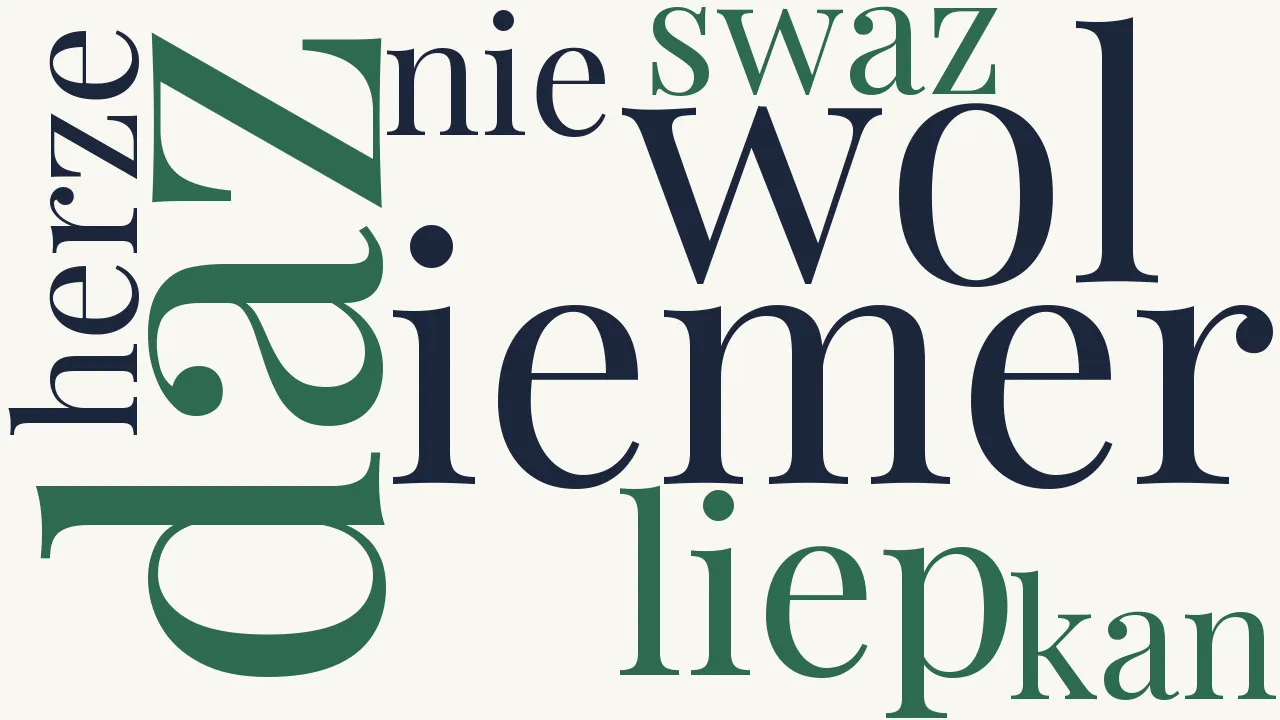 Wortwolke zu XII. Ist ir liep mîn leit